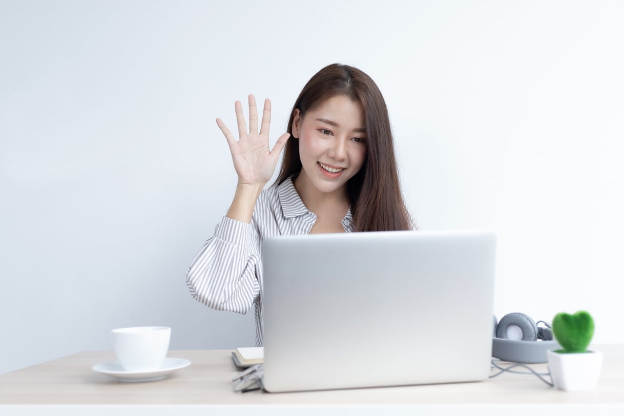 Woman Using Her Laptop